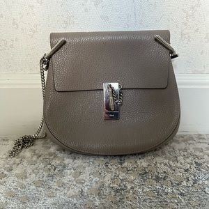 Grey Chloe Drew bag with silver hardware